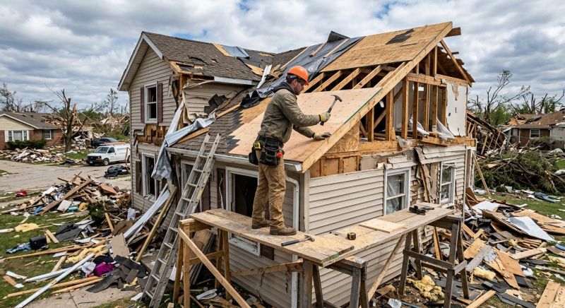Storm Water Damage Repair In Henderson